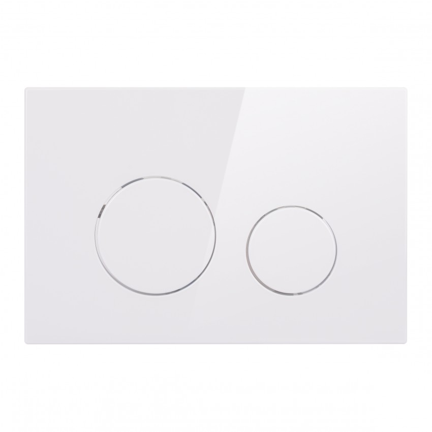 Клавіша змиву Nest 150x220x13 мм, White, кругла QT0111M11110W Qtap QTAP