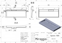 Умивальник AGNESS 1000 Miraggio MIRAGGIO фото 1