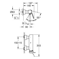 33577003 Plus Одноважільний змішувач для душу, хром (1 сорт) GROHE фото 1