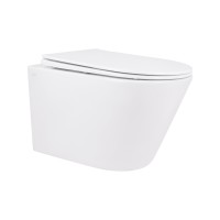 Унітаз підвісний Swan Rimless 520х360х320 мм, White, з сидінням Slim Duroplast/ Soft-close/ Quick Release QT16335178W Qtap QTAP