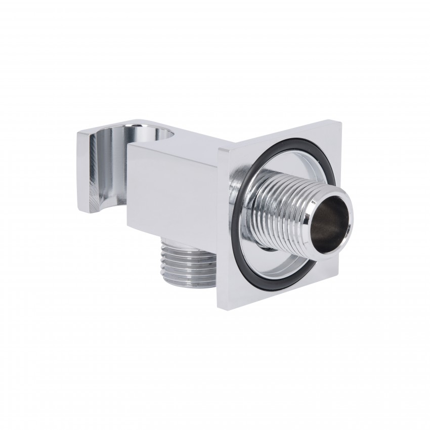 Підключення з тримачем для шланга Spojeni, Chrome прямокутне QTCRMBH130 Qtap QTAP фото 2