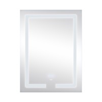 Дзеркало настінне Kubis (KU1) 600х800 мм, прямокутне, з LED-підсвічуванням Touch, антизапотіванням, димером, рег. яскравості Lidz LIDZ фото 3