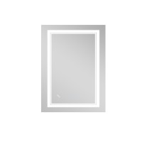 Дзеркало настінне Cardinal (CA1) 600х800 мм, прямокутне, з LED-підсвіткою Touch, антизапотіванням, димером, рег. темп. кольору (3000-6500K), Reverse Qtap QTAP фото 3