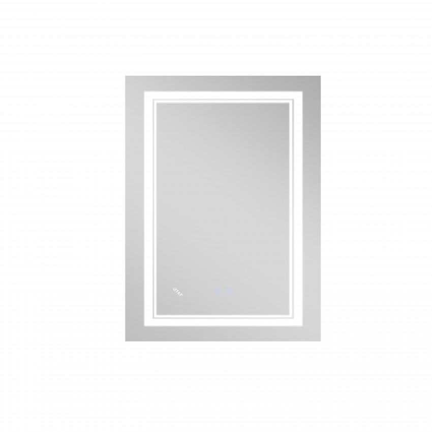 Дзеркало настінне Cardinal (CA1) 600х800 мм, прямокутне, з LED-підсвіткою Touch, антизапотіванням, димером, рег. темп. кольору (3000-6500K), Reverse Qtap QTAP фото 3