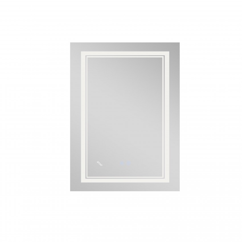 Дзеркало настінне Cardinal (CA1) 600х800 мм, прямокутне, з LED-підсвіткою Touch, антизапотіванням, димером, рег. темп. кольору (3000-6500K), Reverse Qtap QTAP фото 2