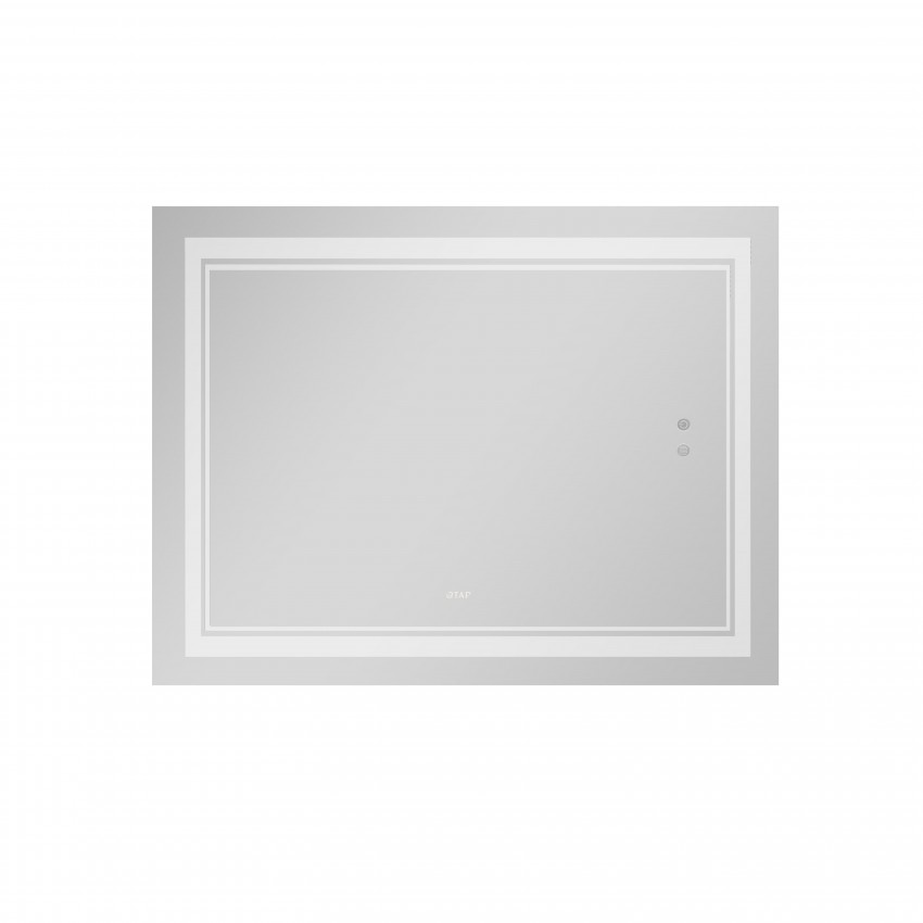 Дзеркало настінне Cardinal (CA1) 1000х800 мм, прямокутне, з LED-підсвіткою Touch, антизапотіванням, димером, рег. темп. кольору (3000-6500K) Qtap QTAP фото 2