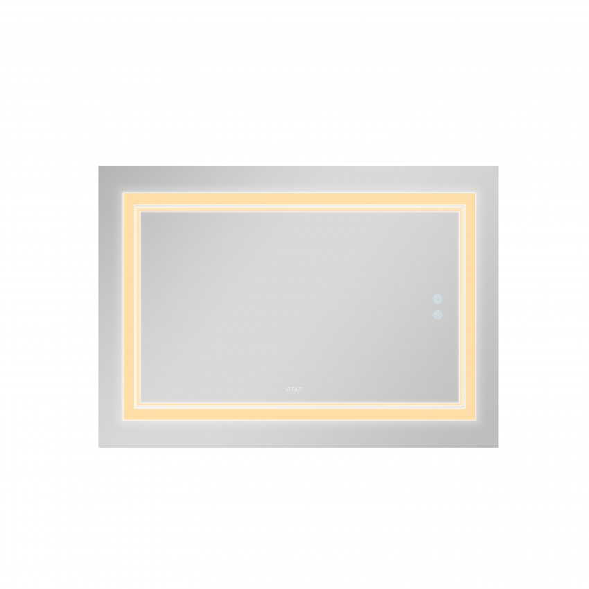Дзеркало настінне Cardinal (CA1) 1200х800 мм, прямокутне, з LED-підсвічуванням Touch, антизапотіванням, диммером, рег. темп. кольору (3000-6500K) Qtap QTAP фото 4