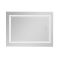 Дзеркало настінне Cardinal (CA1) 1000х700 мм, прямокутне, з LED-підсвіткою Touch, антизапотіванням, димером, рег. темп. кольору (3000-6500K) Qtap QTAP фото 2