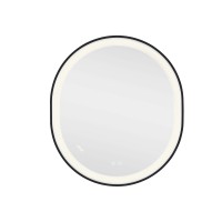 Дзеркало настінне Gemini (GE1) 800х700 мм, овальне, з LED-підсвіткою Touch, антизапотіванням, димером, рег. темп. кольору (3000-6500K), Reverse Qtap QTAP фото 4