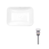Комплект Qtap Scorpio: Раковина врізна прамокутна 615х390х150 мм White + Донний клапан PU02 QTAP