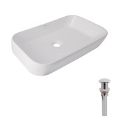 Комплект Qtap Scorpio: Раковина накладна 550x390x120 мм, White, прямокутна + Донний клапан Pop-up PU02 QTAP
