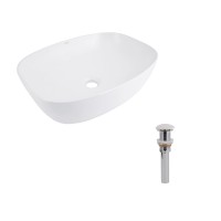 Комплект Qtap Cardinal: Раковина накладна 600x380x140 мм, White, овальна + Донний клапан Pop-up PU02 QTAP