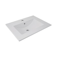 Раковина врізна меблева Albatross 620х460х180 мм, White, прямокутна, без донного клапана QT01113060CW1 Qtap