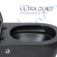 Унітаз підвісний Scorpio Ultra Quiet 520x365x365 мм, Matt Black, з сидінням Slim Duroplast/ Soft-close/ Quick Release QT14332380AMB Qtap QTAP фото 4