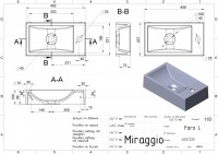Умивальник FARO L MIRASTONE GRAY Miraggio MIRAGGIO фото 1