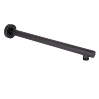 Кронштейн для верхнього душу Trubice, 400 мм, Matt Black округлий QTTRU120BLM45927 Qtap