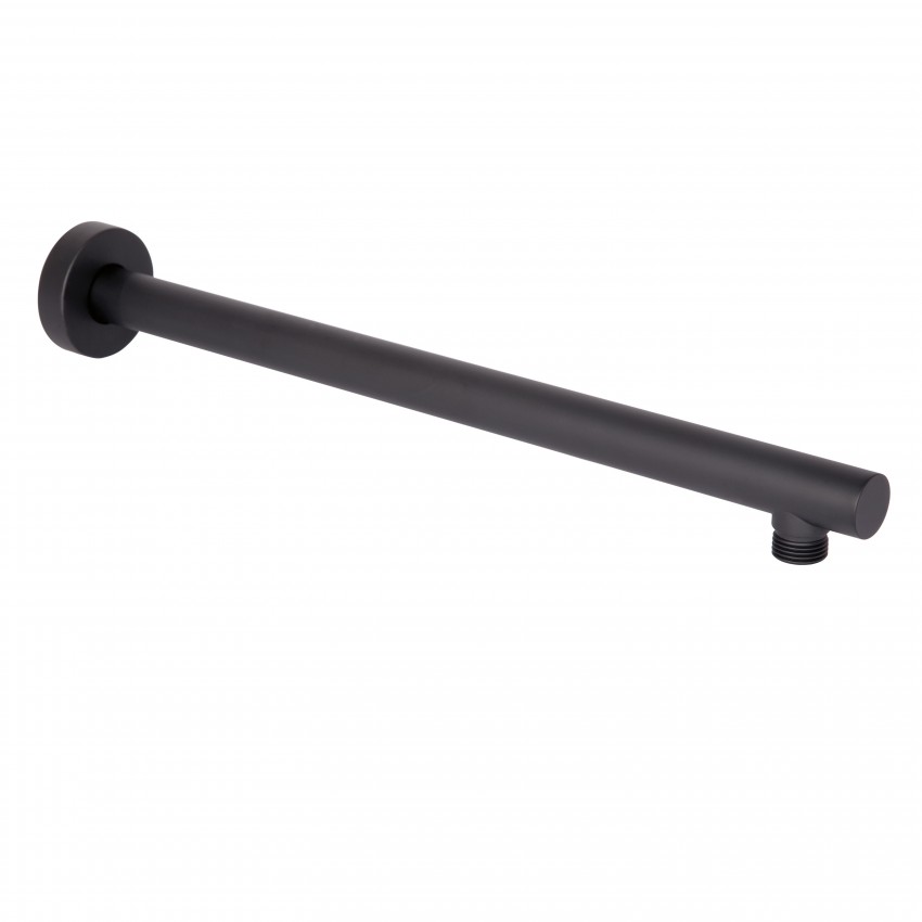 Кронштейн для верхнього душу Trubice, 400 мм, Matt Black округлий QTTRU120BLM45927 Qtap QTAP