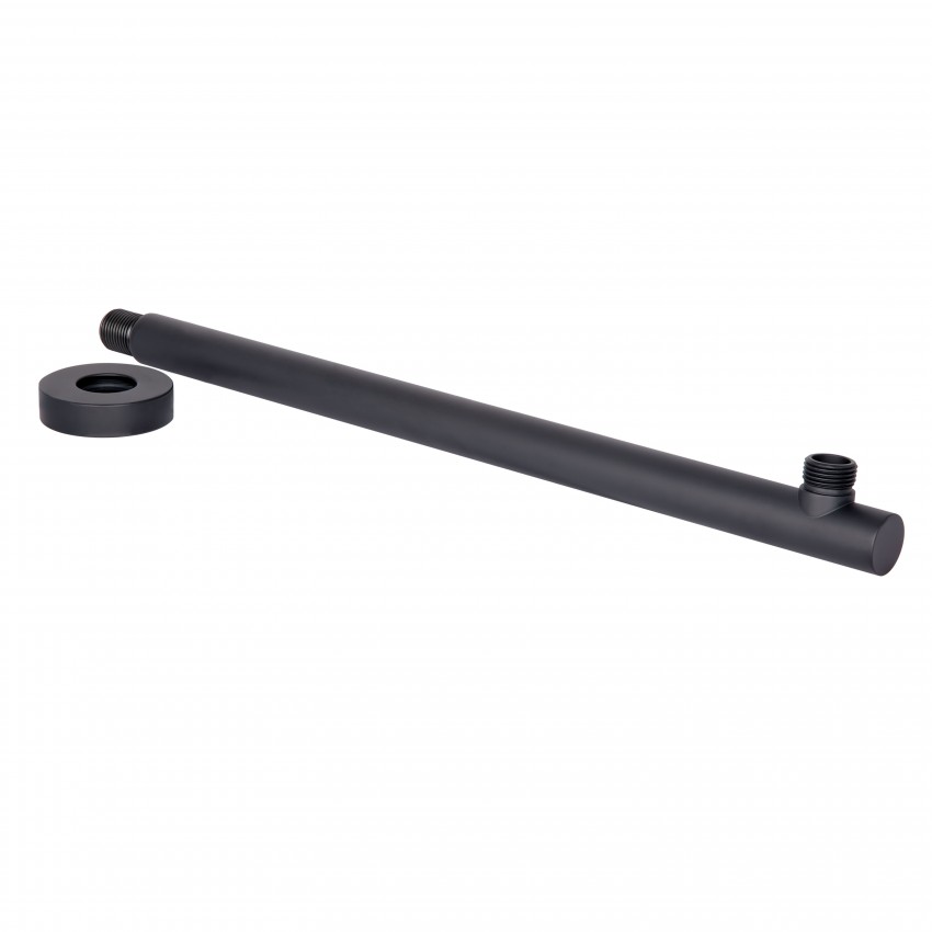 Кронштейн для верхнього душу Trubice, 400 мм, Matt Black округлий QTTRU120BLM45927 Qtap QTAP фото 3