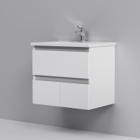 M85-FHX0653-WC0653WG38 X-Joy, База з раковиною, підвісна, 65 см, 1 ящик, 2 дверцят, білий глянець (1 сорт) AM.PM фото 1