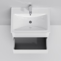 M85-FHX0652-WC0652WG38 X-Joy, База з раковиною, підвісна, 65 см, 2 ящика, білий глянець (1 сорт) AM.PM фото 2