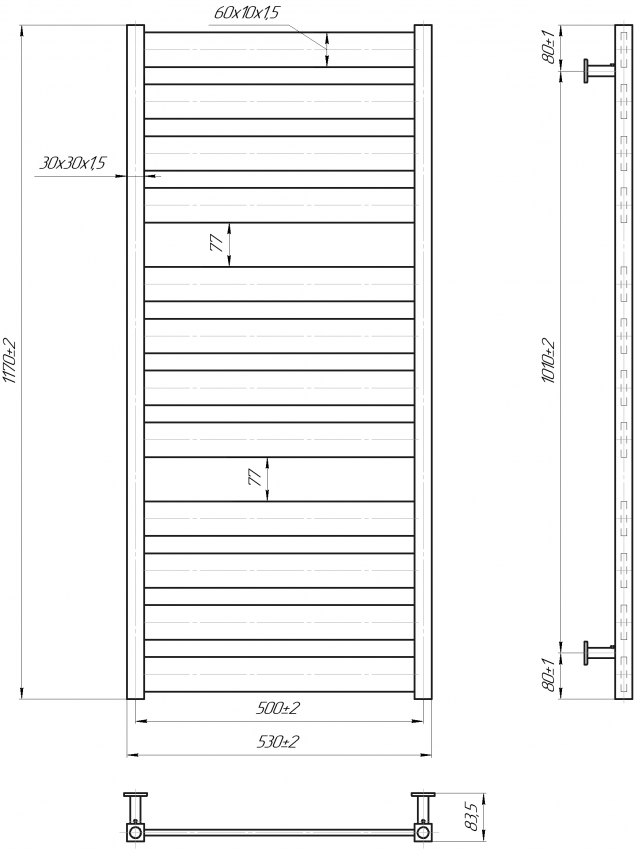 INOX Санті 1170х530/500 MARIO фото 3