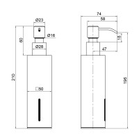 Дозатор для рідкого мила Liberty, Black QTLIBBLM11522 Qtap QTAP фото 1