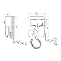 Фен із тримачем Pohodli, 1200 Вт, White QTF1200RNP Qtap QTAP фото 1