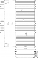 Водяна рушникосушарка INOX Гера-Люкс 1170х530/500 MARIO фото 2