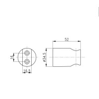 Тримач для ручного душу Spojeni, Matt Black округлий QT829910842854OB Qtap QTAP фото 1