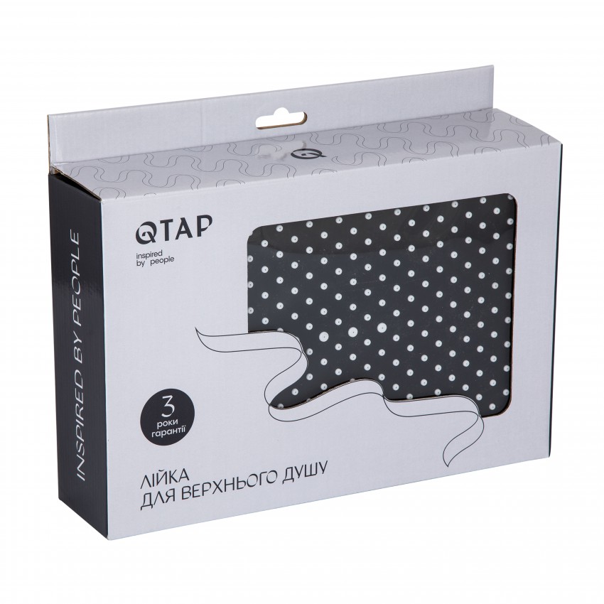 Лійка для верхнього душу Hlavova, 300x200 мм, Matt Black прямокутна QTHLA107BLM45783 Qtap QTAP фото 4
