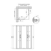 Душова кабіна Taurus BLA1099SC6, 90х90 см, квадратна, скло 6 мм Clear, CalcLess, розсувна, без піддону Qtap QTAP фото 1