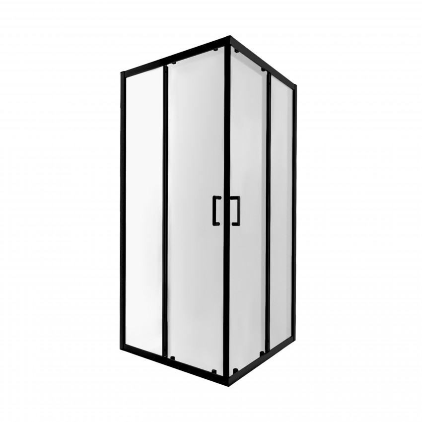Душова кабіна Taurus BLA1099SC6, 90х90 см, квадратна, скло 6 мм Clear, CalcLess, розсувна, без піддону Qtap QTAP