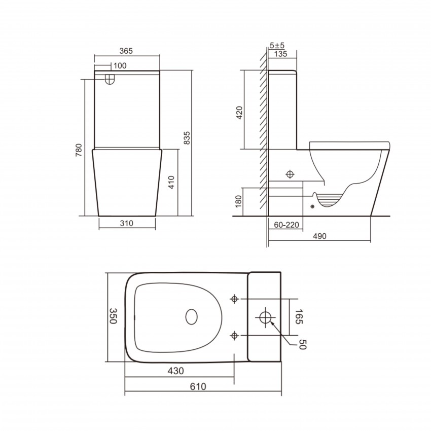 Унітаз підлоговий Tern Ultra Quiet 610x365x825 мм, White, з сидінням Slim Duroplast/ Soft-close/ Quick Release QT17222175AUQ1W Qtap QTAP фото 1