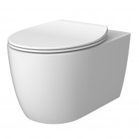3020155W ACQUA NEW Унітаз підвісний безобідковий, тонка кришка soft-close, quickfix, білий матовий ( 2пак) (1 сорт) DEVIT