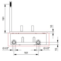 44 00 T010A AK/25 внутрішня частина змішувача для раковини (1 сорт) FANTINI фото 1