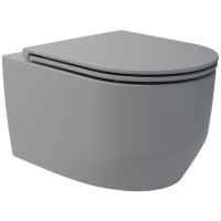3030140G ART 3.0 Підвісний безобідковий унітаз з кришкою soft-close, Vortex Flush, сірий мат (1 сорт) DEVIT