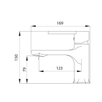 Змішувач для раковини низький Taurus, Chrome (k35) QTTAU270CRM45659 Qtap QTAP фото 1