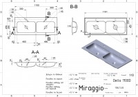 Умивальник DELLA 1100-2 Miraggio MIRAGGIO фото 1