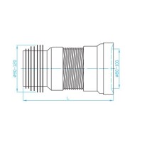 DV20000 Гофра армована для унітазу 210-330 (1 сорт) DEVIT фото 1