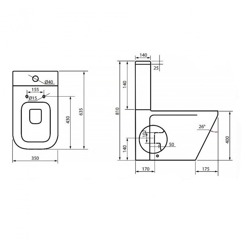 3010120 UP Компакт безобідковий+кришка quick-fix, soft-close NEW (нова тонка кришка) (1 сорт) DEVIT фото 3