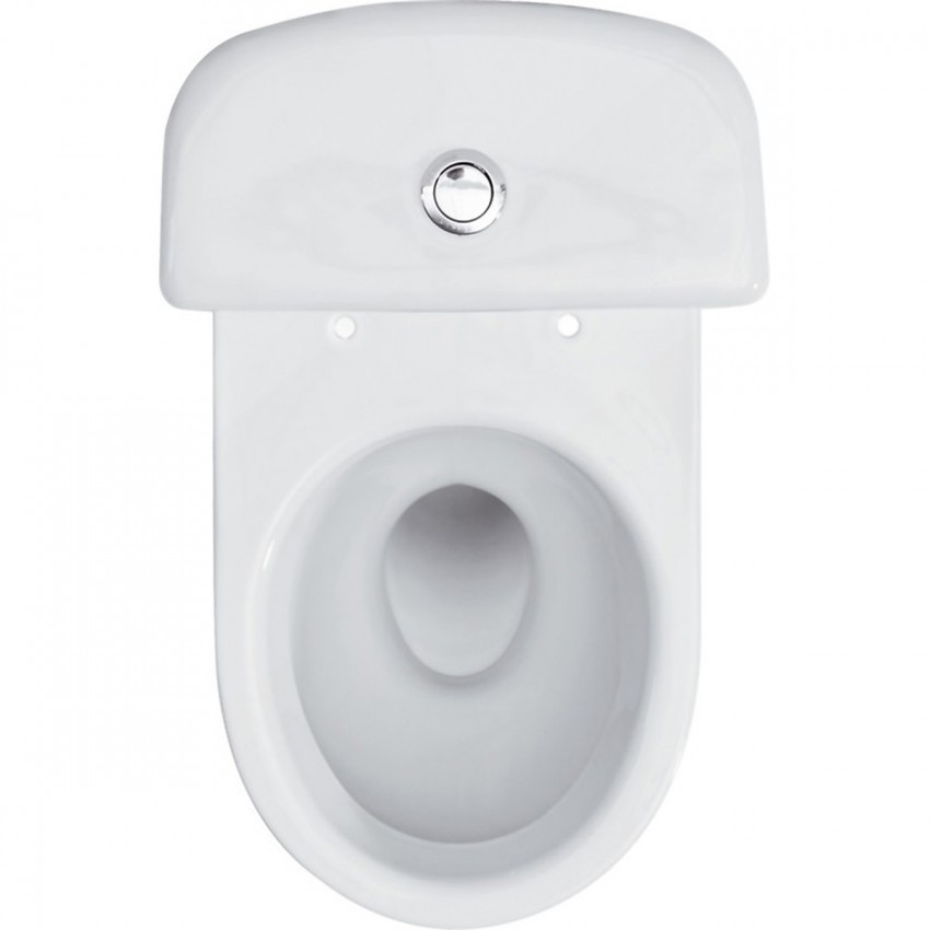 Компакт COMPACT 902 MERIDA 011 3/6 TS PP METAL HINGES UA з поліпропіленовим сидінням з мет.кріпл., горизонтальний випуск, нижній підвід води, білий глянець ( CCKZ1016610001/ K03-072 ) (1 сорт) MITO фото 1