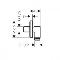 28882670 HG FixFit Fine S Шлангове підключення, чорний матовий (1 сорт) HANSGROHE фото 1