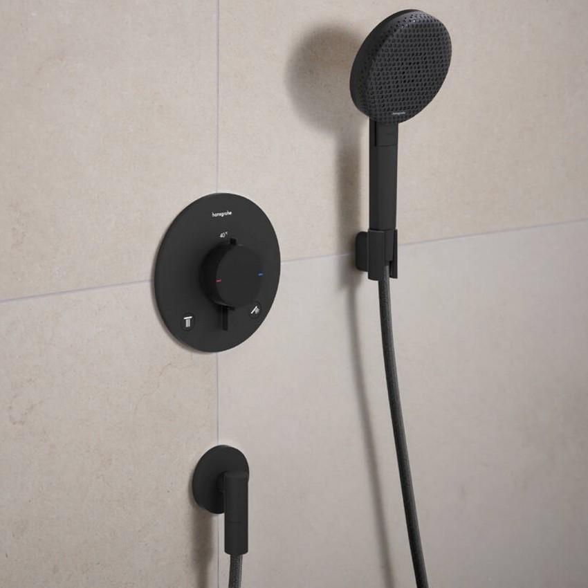 28882670 HG FixFit Fine S Шлангове підключення, чорний матовий (1 сорт) HANSGROHE фото 2
