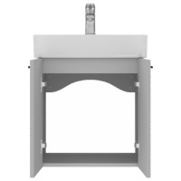 484050G Flow Тумба 50 з умивальником та ручками, сірий матовий (1 сорт) DEVIT фото 3