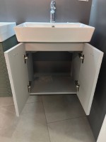 484050G Flow Тумба 50 з умивальником та ручками, сірий матовий (1 сорт) DEVIT фото 4