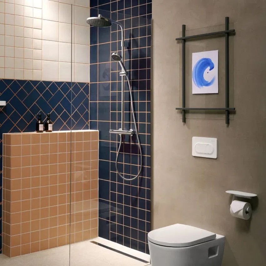 28078670 HG Activera S Душова система Showerpipe 240 1jet EcoSmart з Ecostat Fine Varia, чорний матовий (1 сорт) HANSGROHE фото 3