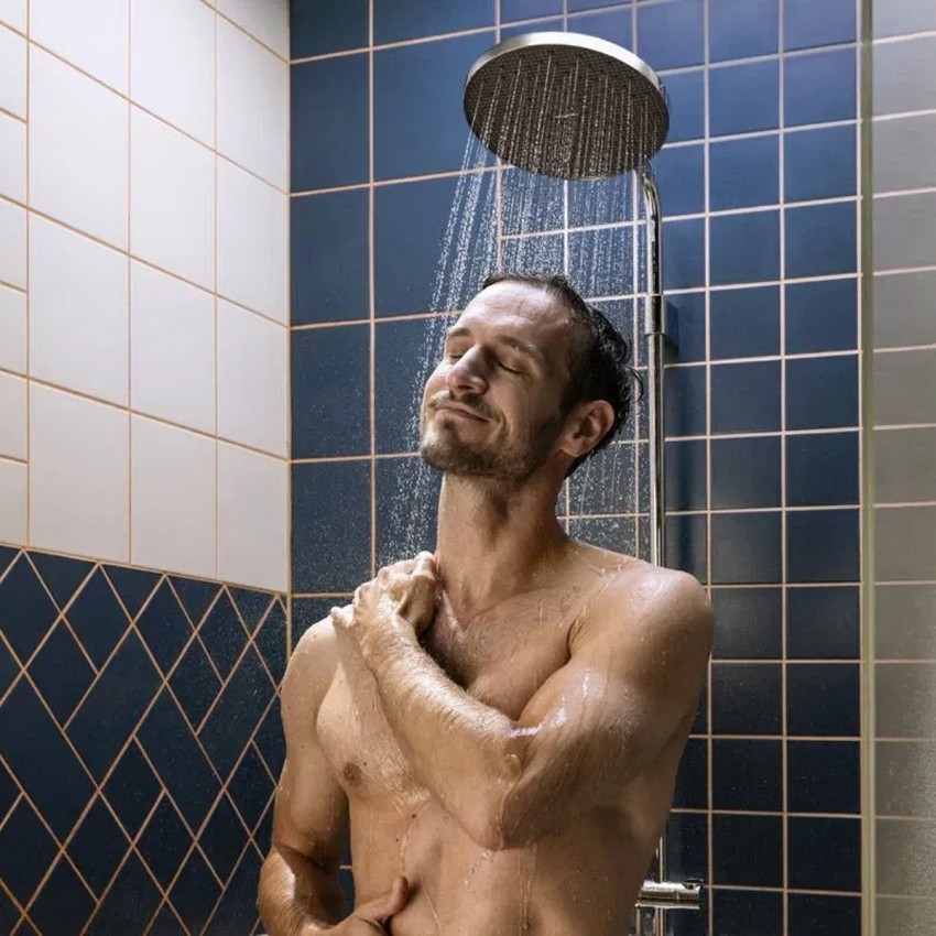 28078670 HG Activera S Душова система Showerpipe 240 1jet EcoSmart з Ecostat Fine Varia, чорний матовий (1 сорт) HANSGROHE фото 4