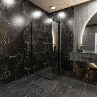 SE2340B ART 3.0 Кабіна душова, прямокутна, розсувна,1200*800 мм, без піддона, скло прозоре, чорна матова (1 сорт) DEVIT фото 3
