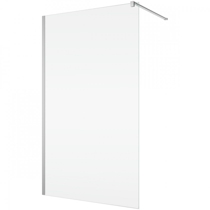 STR4PA61005007  WALK-IN EASY Душова фіксована перегородка 1000*2000, скло 6 мм,  прозоре, профіль хром (1 сорт) Ronal