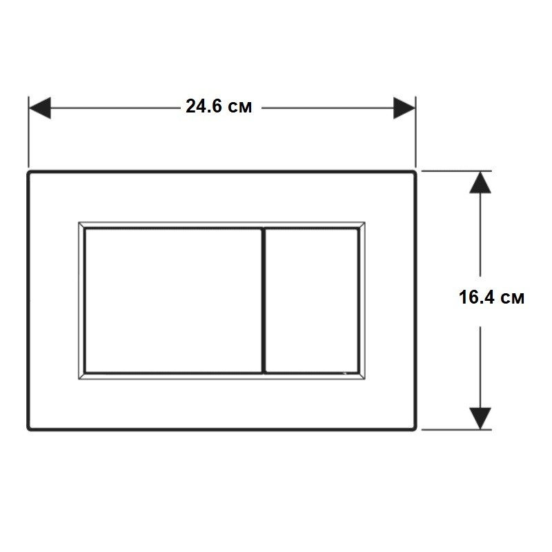 115.660.11.1 Sigma01 square Клавіша змиву, подвійний змив, білий глянець (1 сорт) GEBERIT фото 1